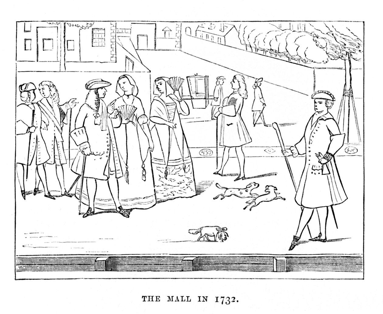 Mall vuonna 1732, 1870 tekijältä Unbekannt