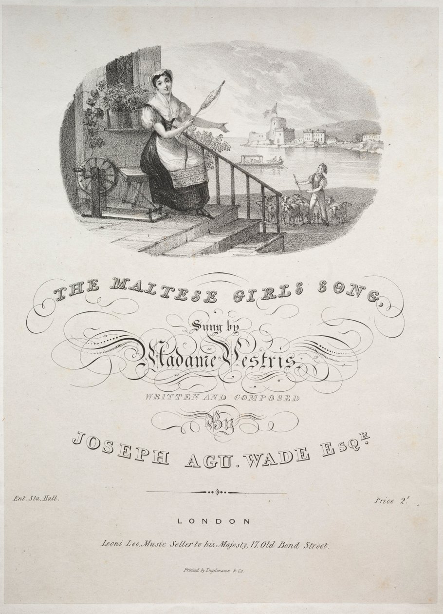 Maltan tyttöjen laulu, 1800-luku. tekijältä Unbekannt