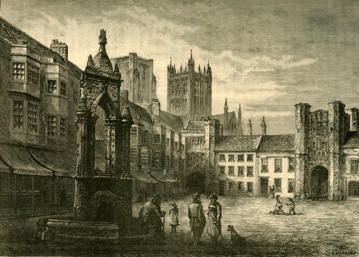 The Market-Place, Wells, 1898. tekijältä Unbekannt