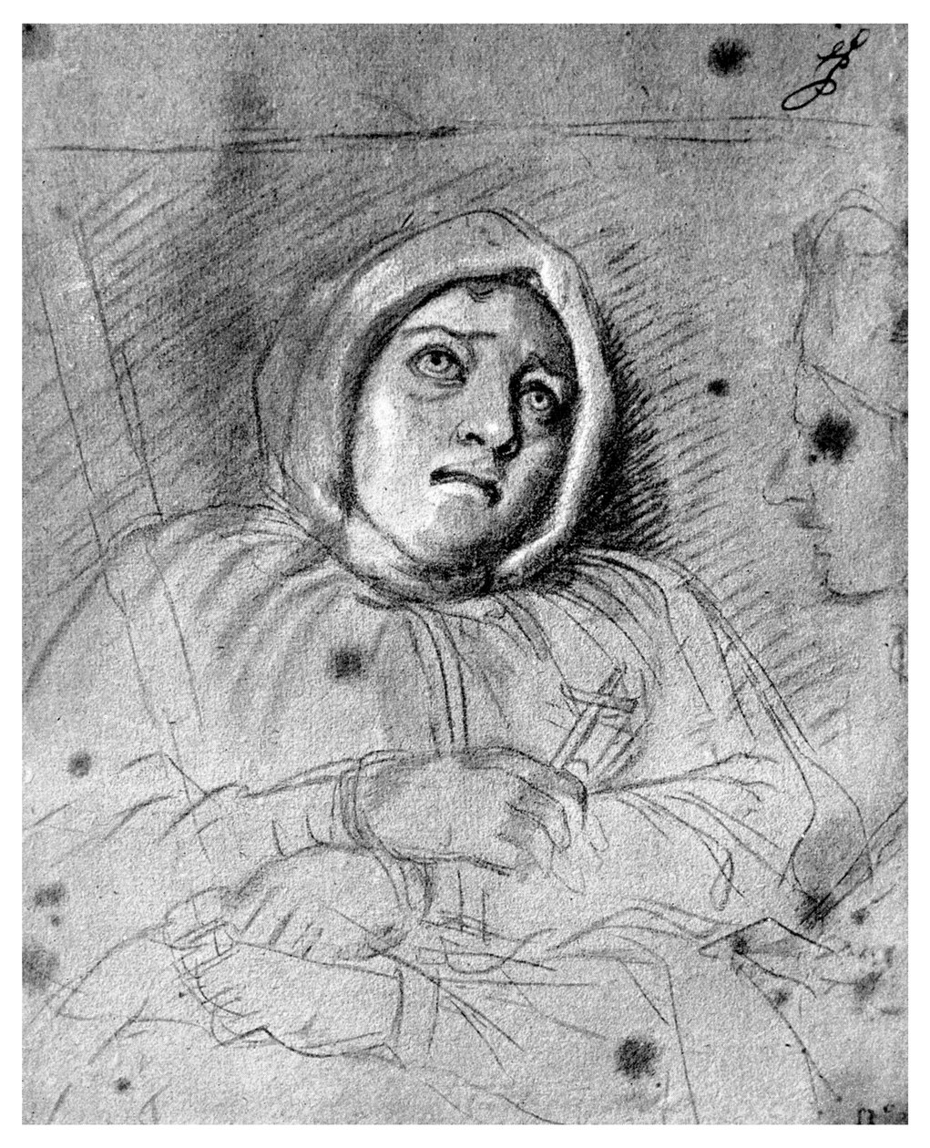 Marquise de Brinvilliers ennen teloitusta, 1676 1956 tekijältä Unbekannt