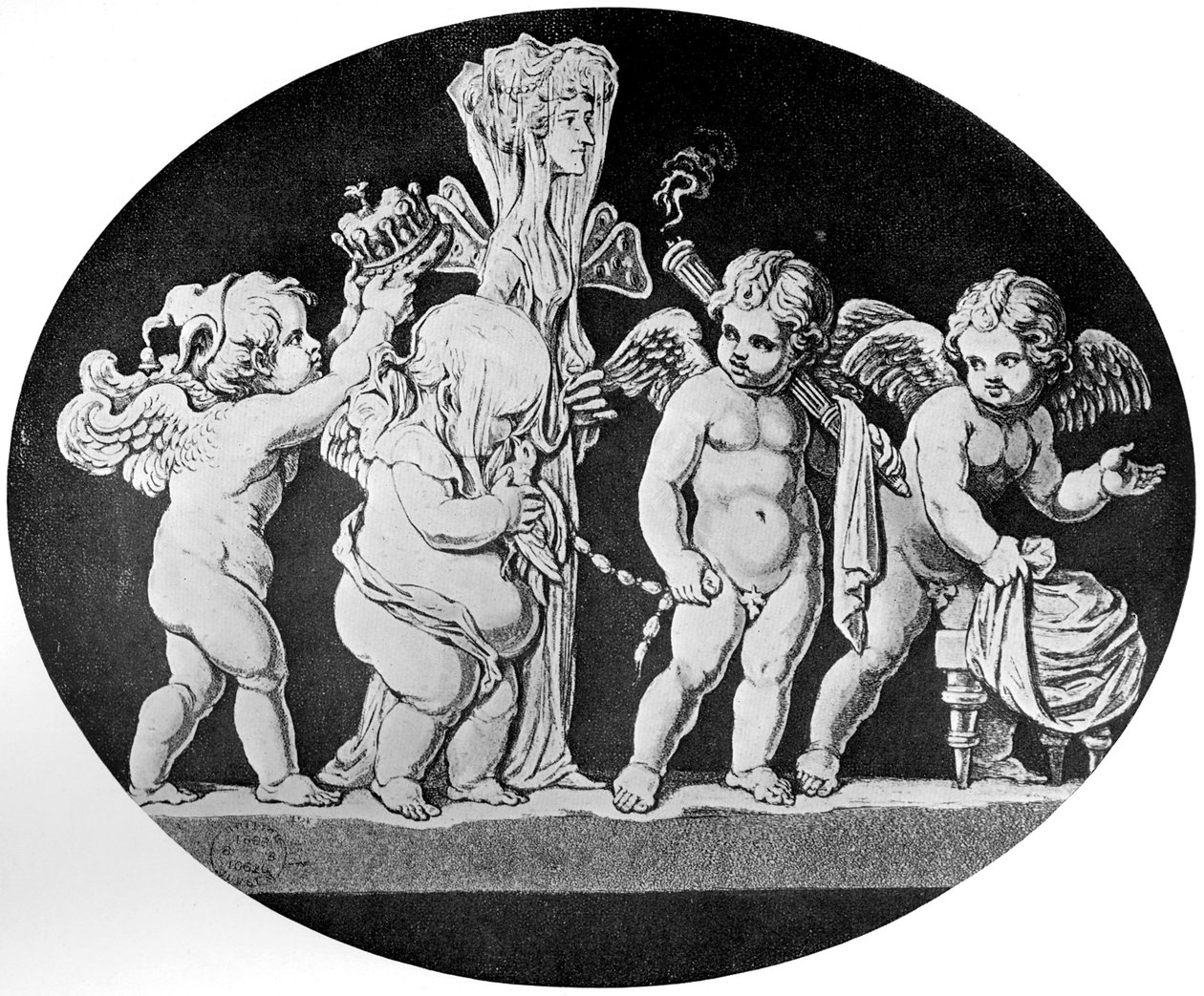 Cupidon ja Psychen avioliitto, 1797 tekijältä Unbekannt