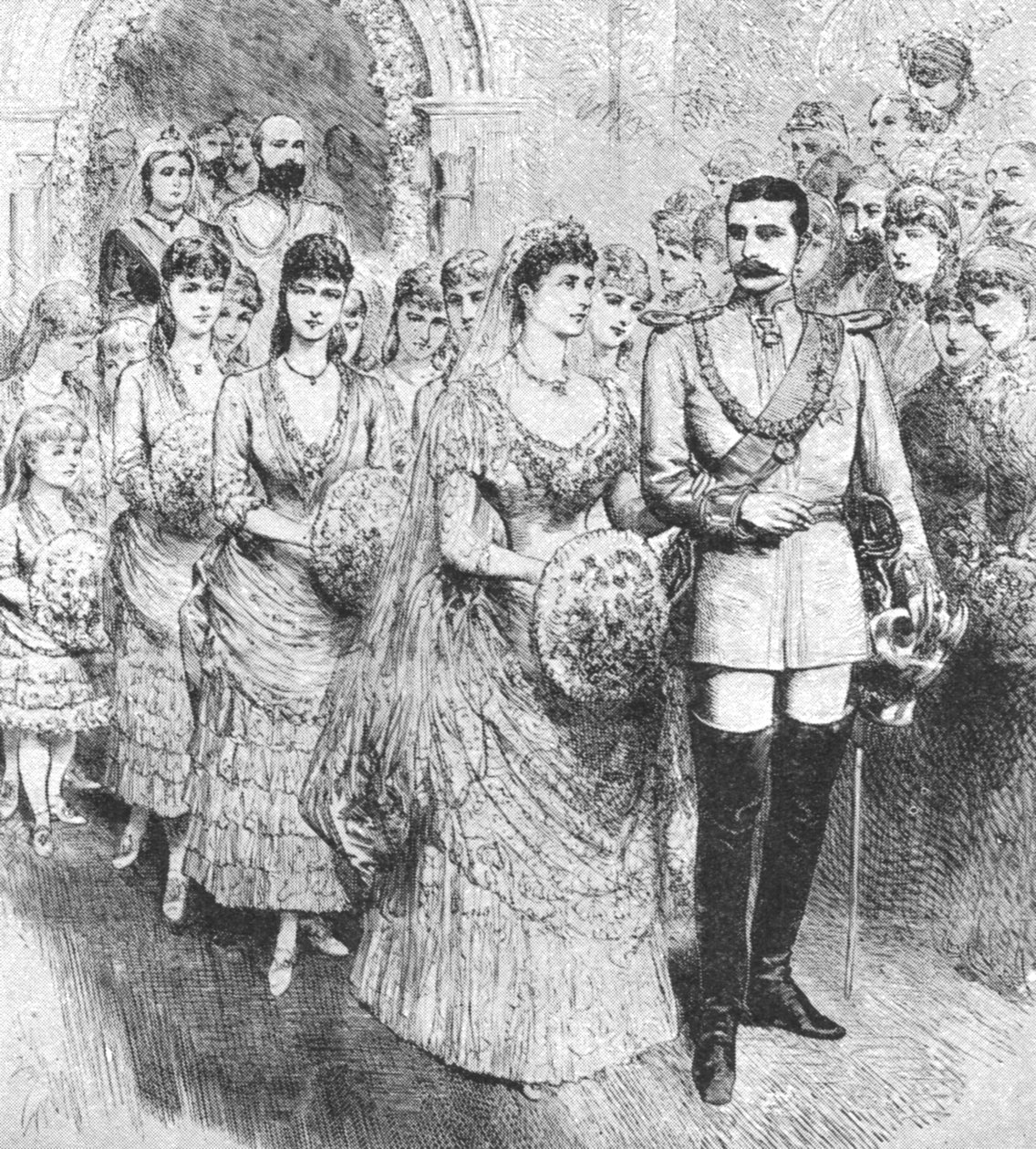 Prinsessa Beatricen häät Battenbergin prinssi Henrikin kanssa...1885, 1901. tekijältä Unbekannt