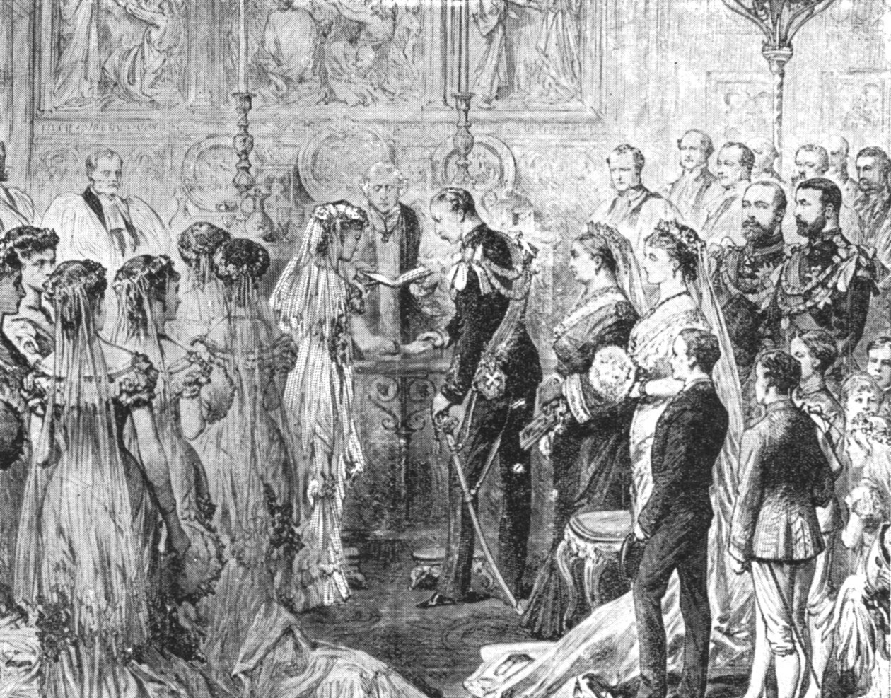 Connaughtin herttuan häät Preussin prinsessa Louise Margaretin kanssa...1879, 1901. tekijältä Unbekannt