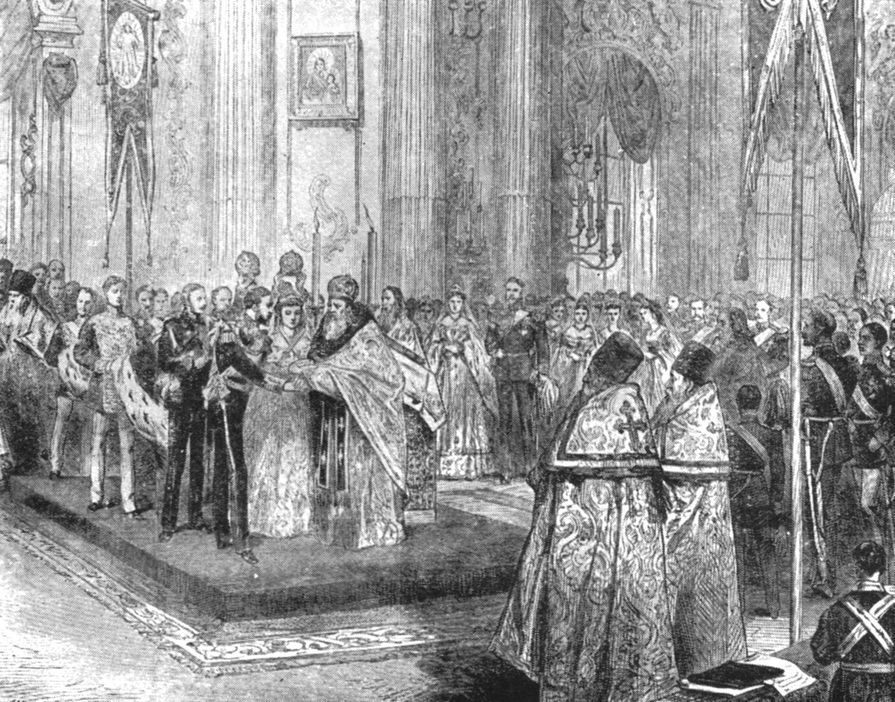 Edinburghin herttuan häät suurherttuatar Marie Aleksandrovnan kanssa...1874, 1901. tekijältä Unbekannt