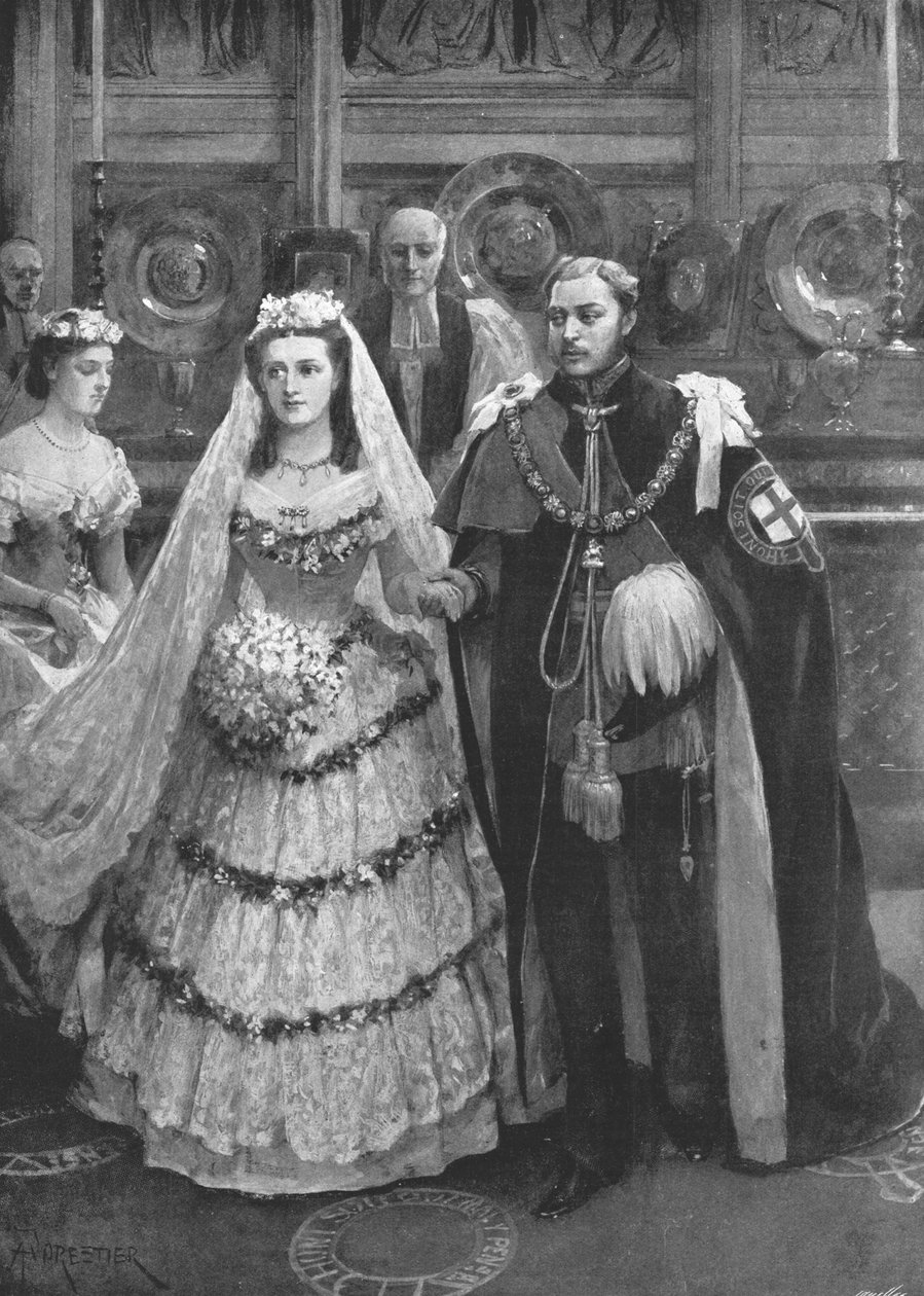 Walesin prinssin häät Tanskan prinsessa Alexandran kanssa..., Windsor, 1863, 1901. tekijältä Unbekannt