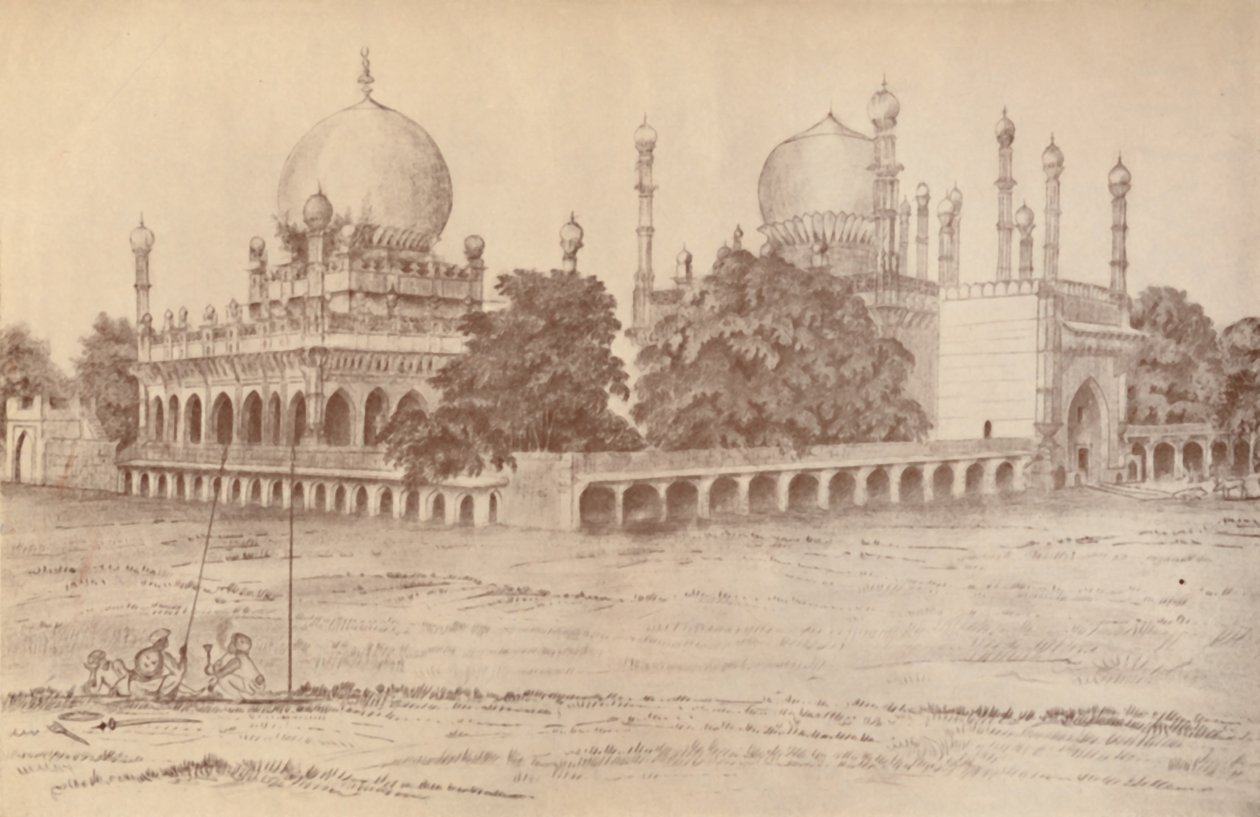 Bijapurin kuninkaan Ibrahim Shahin mausoleumi Bijapurissa, 1821, 1936. tekijältä Unbekannt