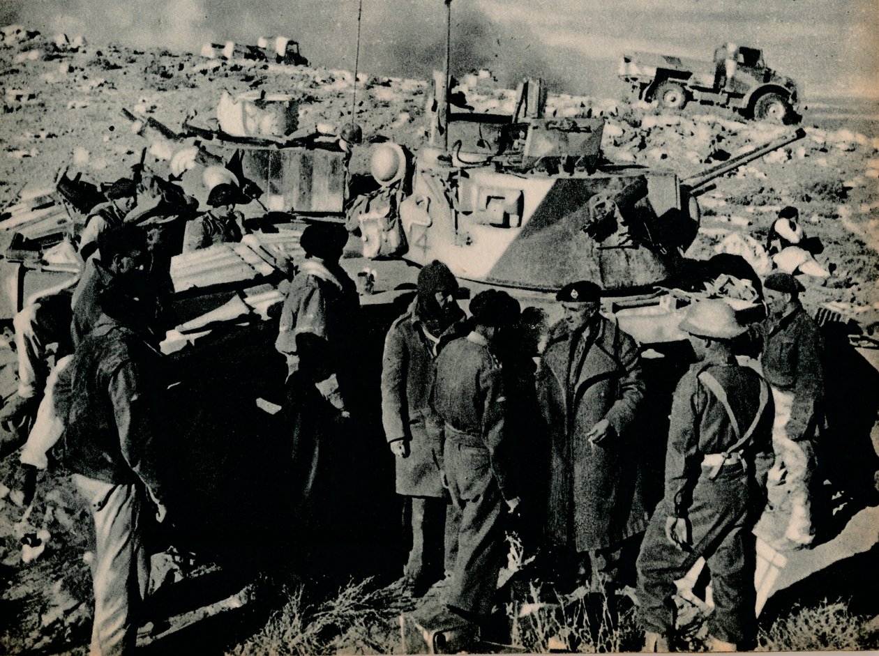 Tapaaminen El Dudassa. Marraskuun 26. päivänä Tobrukin varuskunta valtasi El Dudan, 1941 1944 tekijältä Unbekannt