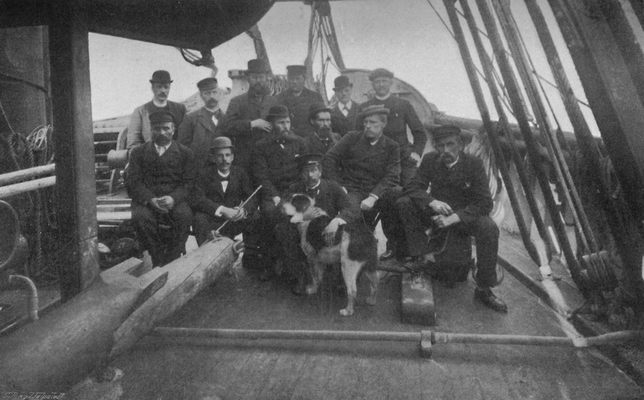 Retkikunnan jäsenet, palattuaan Christianiaan, c1893-1896, 1897 tekijältä Unbekannt