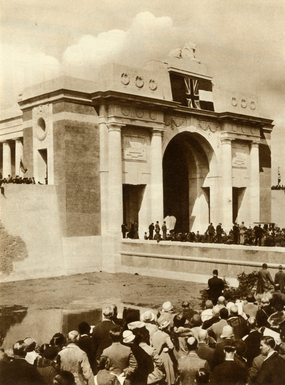Meninin portti paljastetaan, Ypres, Belgia, 24. heinäkuuta 1927, 1935. tekijältä Unbekannt