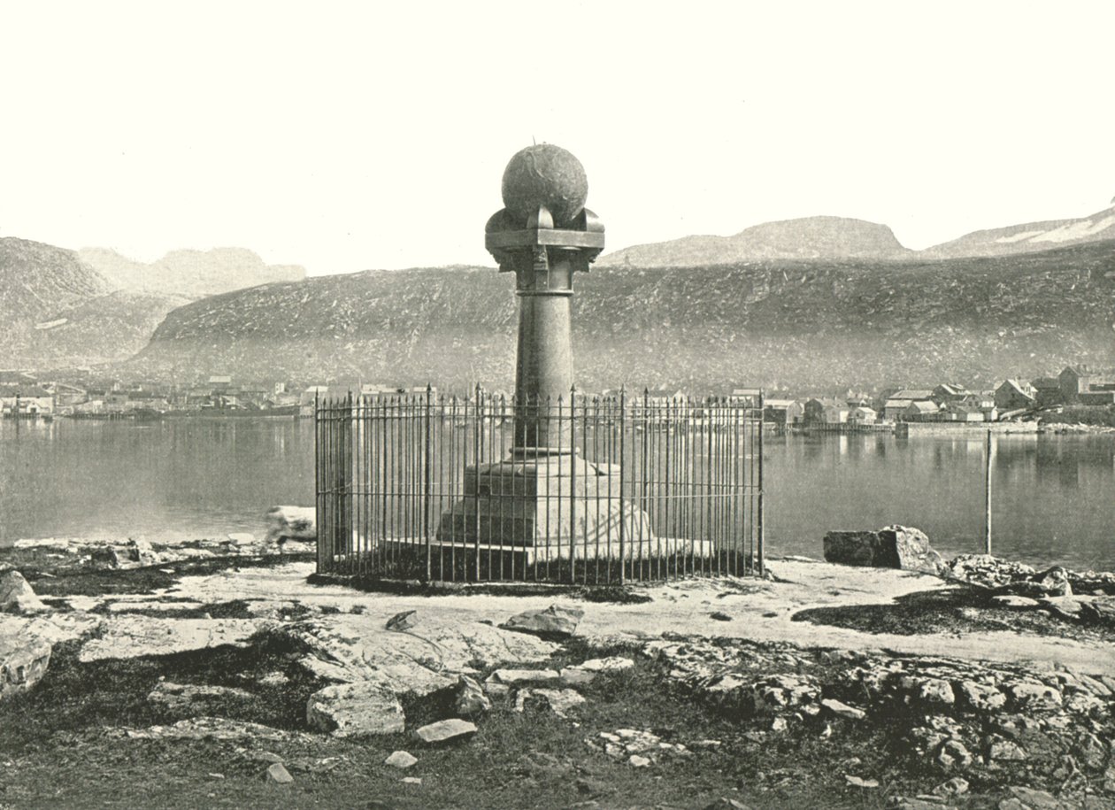 Meridiaanipylväs, Hammerfest, Norja, 1895. tekijältä Unbekannt