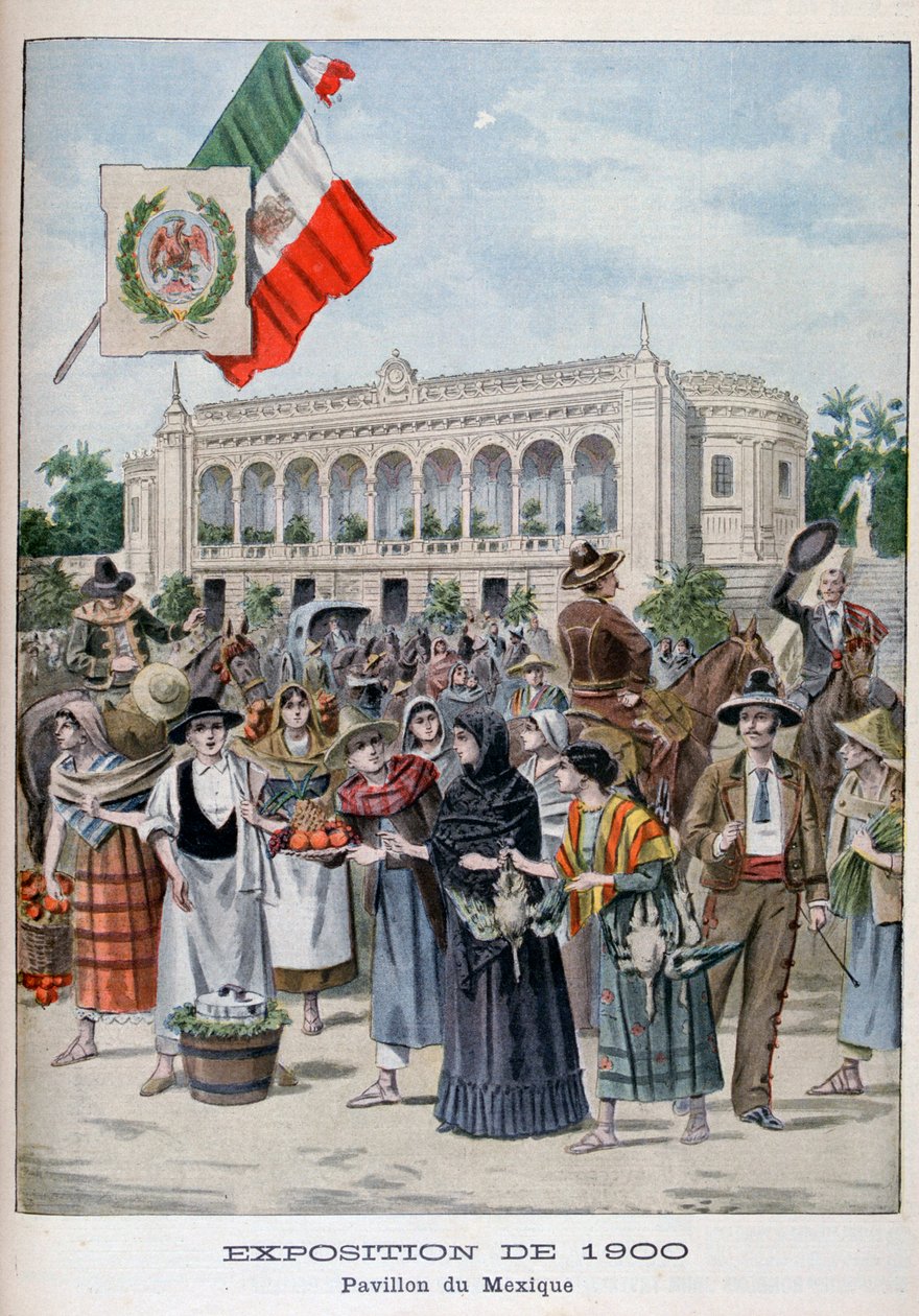Meksikon paviljonki yleismaailmallisessa näyttelyssä 1900, Pariisi, 1900 tekijältä Unbekannt