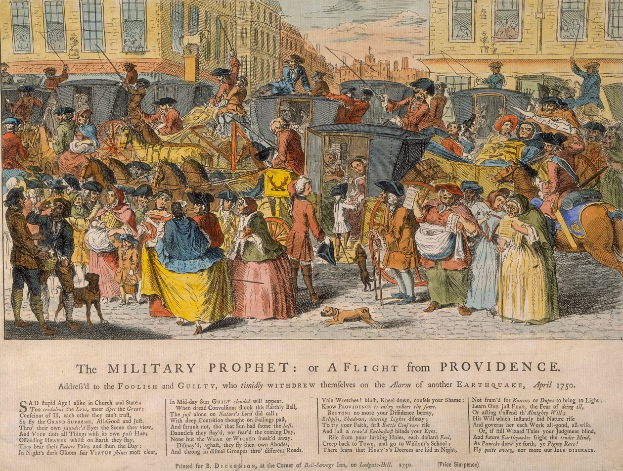 "Sotilasprofeetta: tai lento Providencesta", 1750 tekijältä Unbekannt