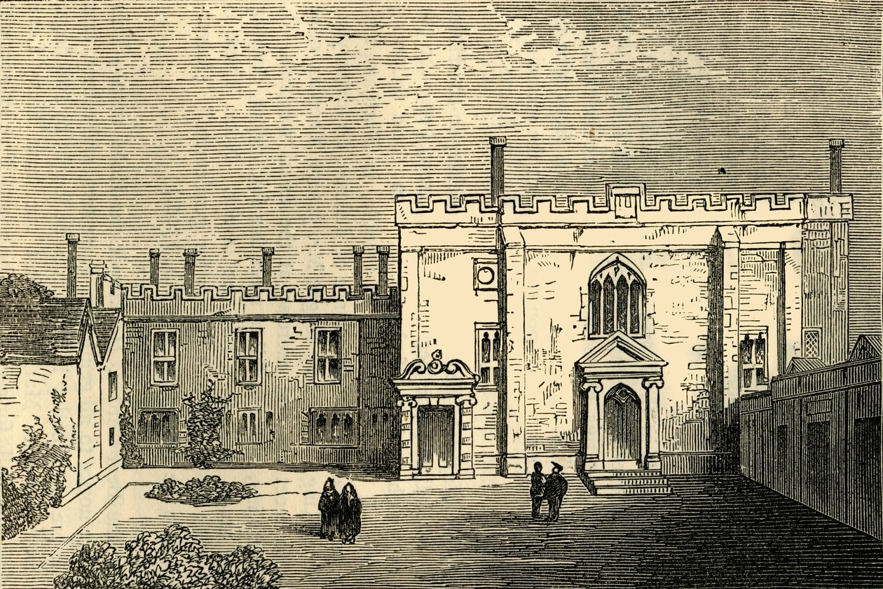 Pyhän Johanneksen Jerusalemin luostari, Clerkenwell - Kappeli etelästä, n. 1872. tekijältä Unbekannt