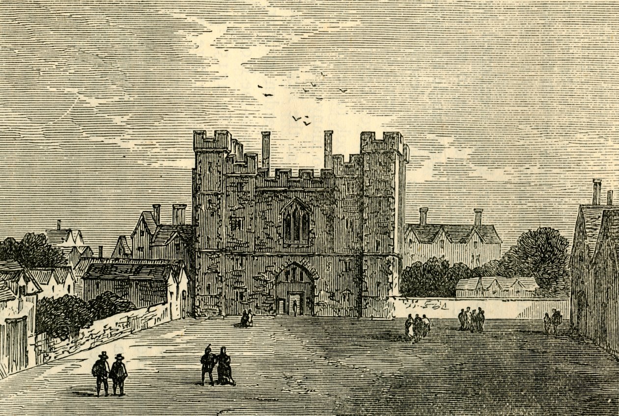 Pyhän Johanneksen Jerusalemin luostari, Clerkenwell - portti lännestä, n. 1872. tekijältä Unbekannt