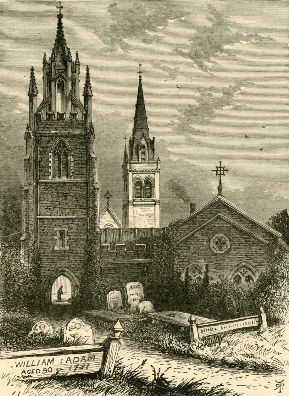 Mortuary Chapel and New Church, Woburn, 1898. tekijältä Unbekannt