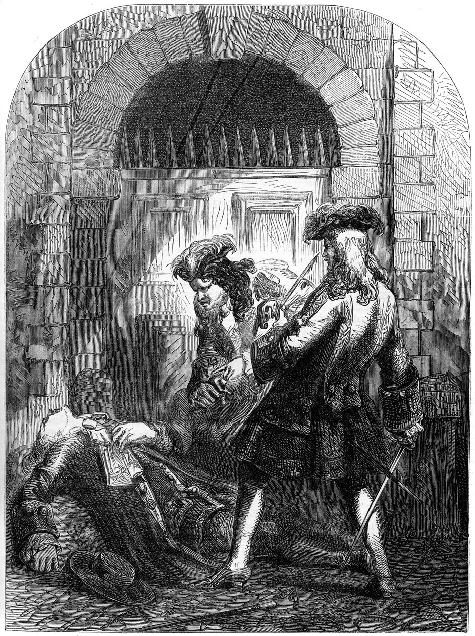 Näyttelijä William Mountfordin murha, 1692, 1800-luku tekijältä Unbekannt