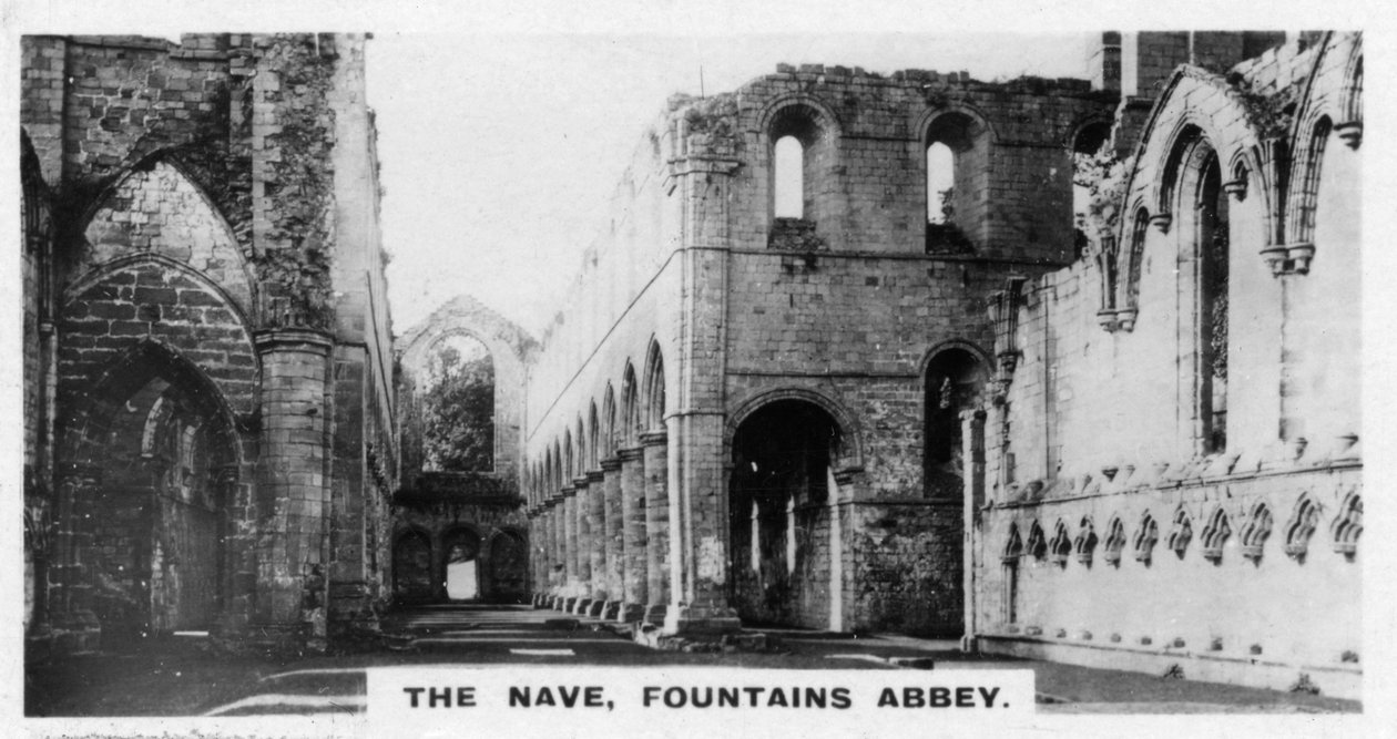 The Nave, Fountains Abbey, North Yorkshire, 1920-luku tekijältä Unbekannt