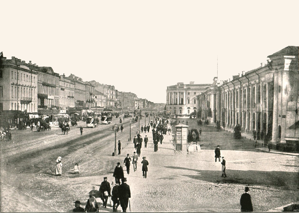 Nevski Prospekt, Pietari, Venäjä, 1895. tekijältä Unbekannt
