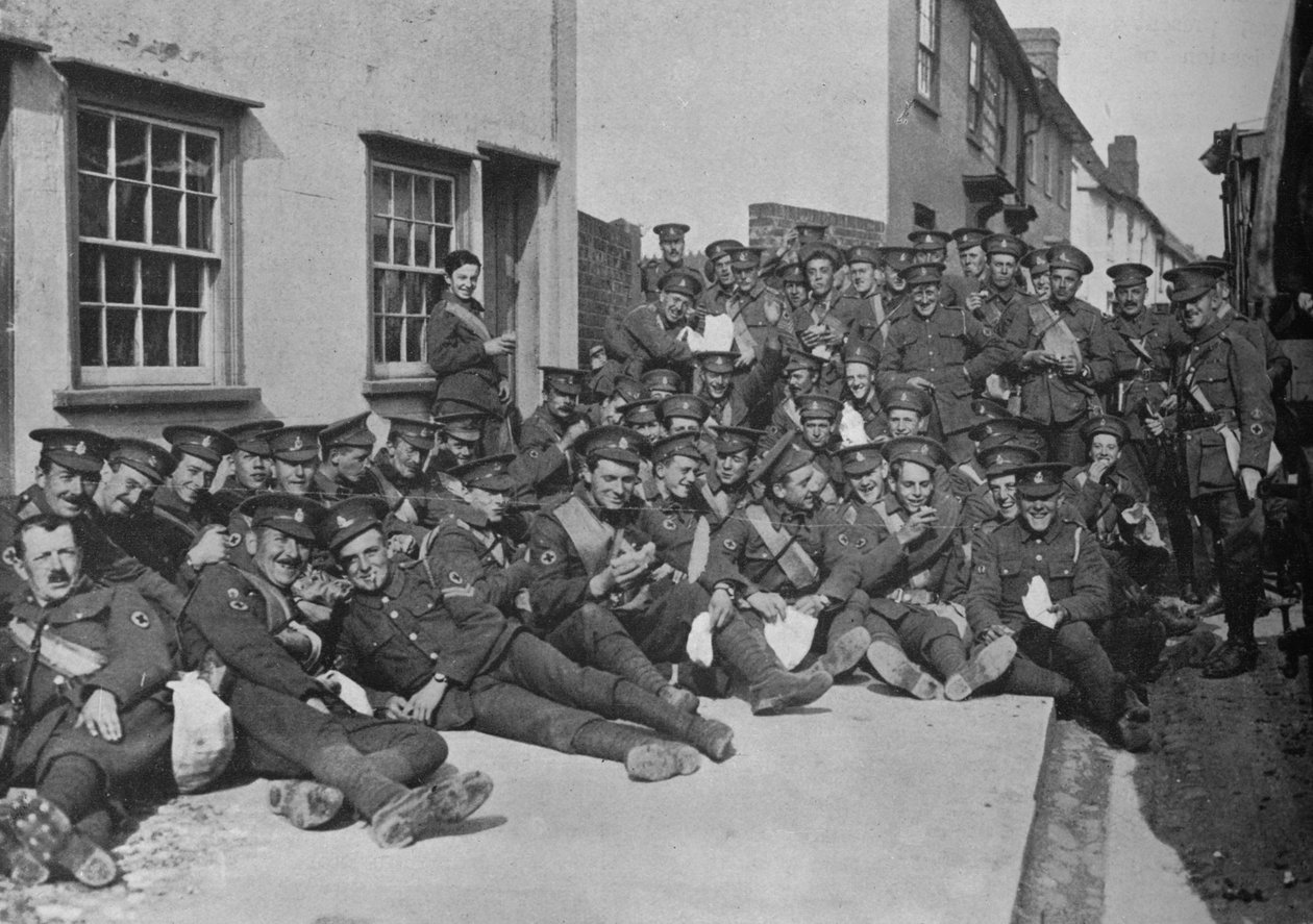 Uusi armeija harjoittelussa: Lepo tienvarrella, 1915 tekijältä Unbekannt