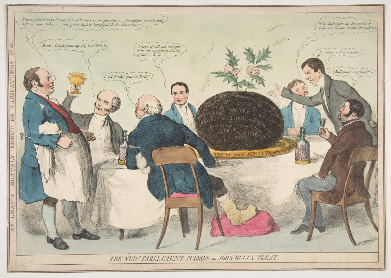 New Parliament Pudding tai John Bulls Treat, n. 1832. tekijältä Unbekannt