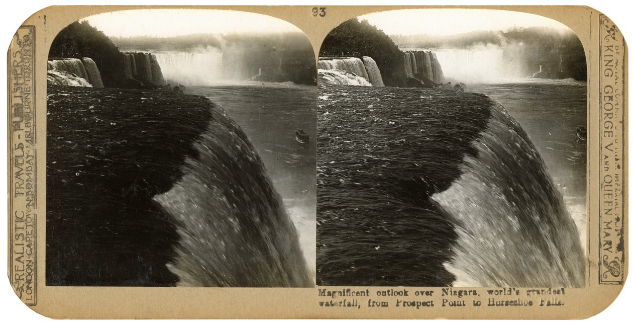 Niagara Falls, Prospect Pointista Horseshoe Fallsiin, 1800-luvun loppu tekijältä Unbekannt