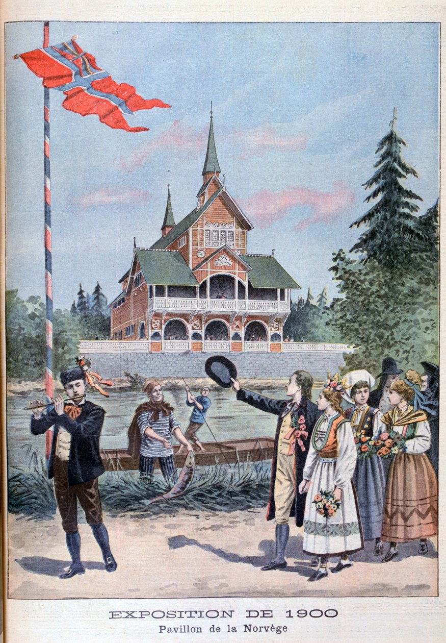 Norjan paviljonki vuoden 1900 yleisnäyttelyssä, Pariisi, 1900 tekijältä Unbekannt