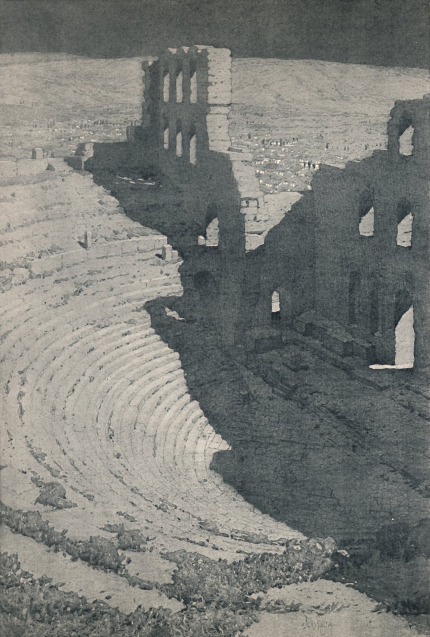 Odeum of Herodes Atticus Ateenassa, 1913 tekijältä Unbekannt