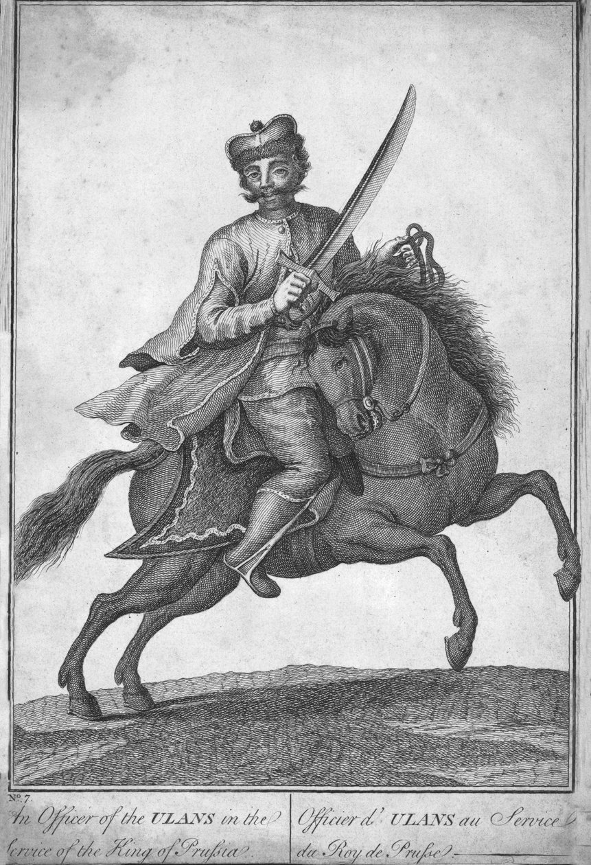 Ulaanien upseeri Preussin kuninkaan palveluksessa, 1700-luku tekijältä Unbekannt