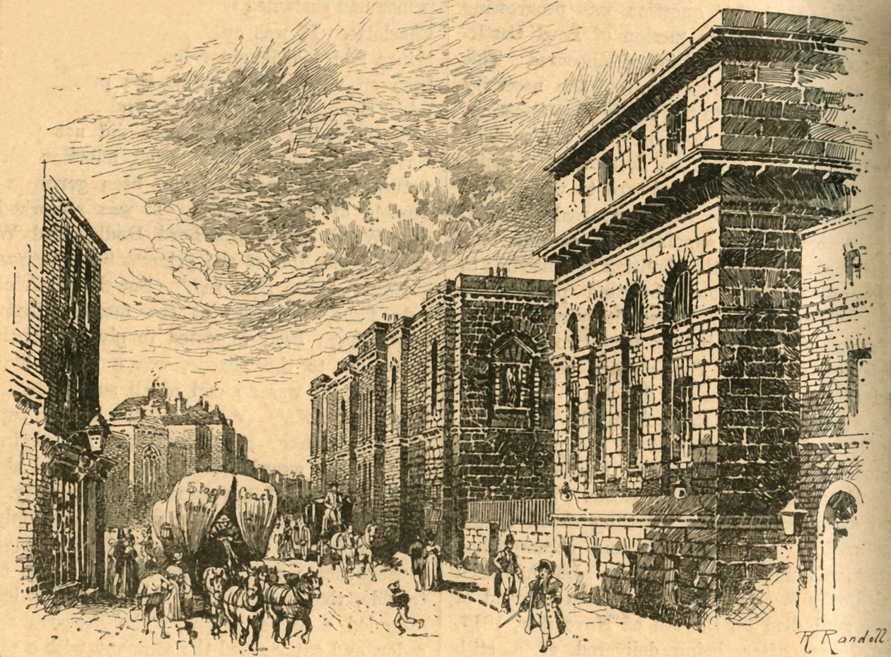 Old Bailey, Lontoo, 1800-luvun alkuvuosi 1890. tekijältä Unbekannt
