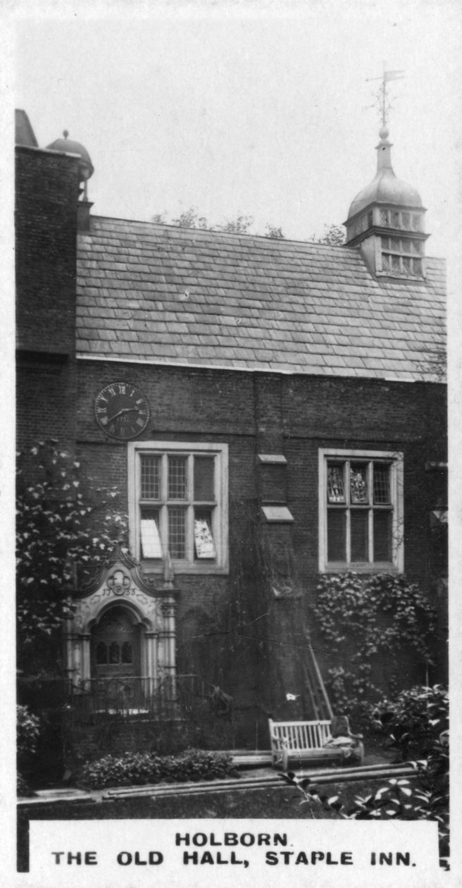 Old Hall, Staple Inn, Holborn, Lontoo, 1920-luku tekijältä Unbekannt