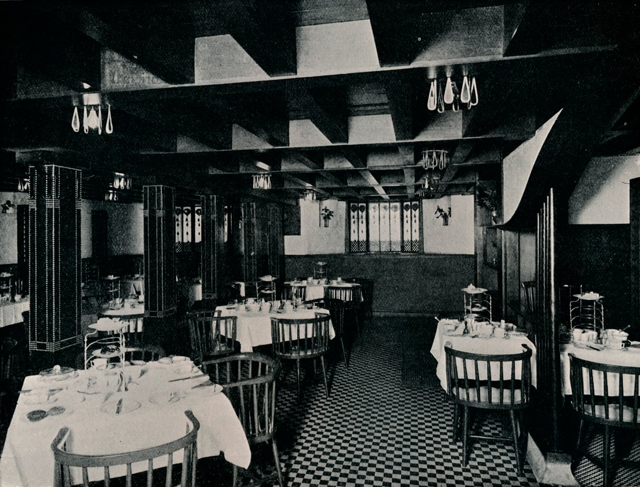 Vanha keittiö Miss Cranstons Tea Housessa, Argyle Street, Glasgow, 1906 tekijältä Unbekannt