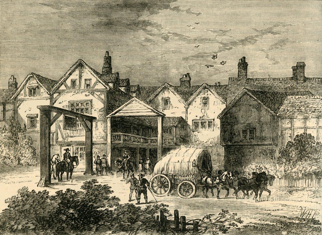 Old Tabard Inn, 1700-luvulla, vuodelta 1878. tekijältä Unbekannt