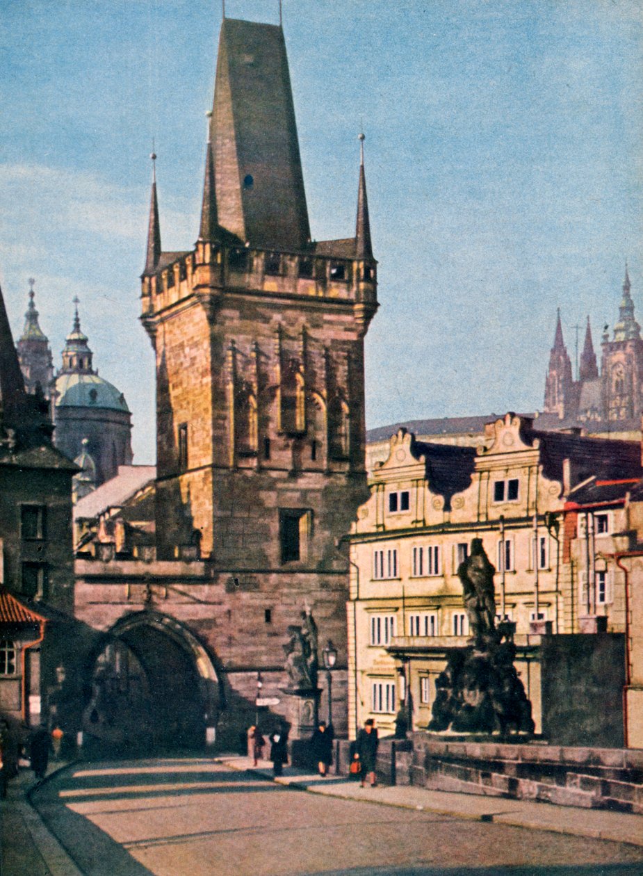 Kuningas Kaarlen sillan vanhankaupungin pää, Praha, Tšekki, 1943 tekijältä Unbekannt