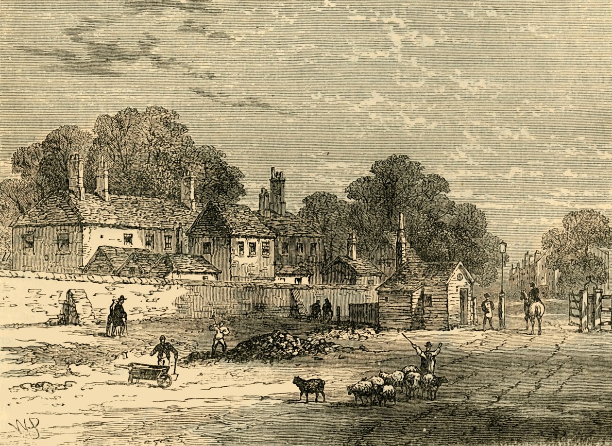 The Old Turnpike, Kensington, vuonna 1820, c1876. tekijältä Unbekannt