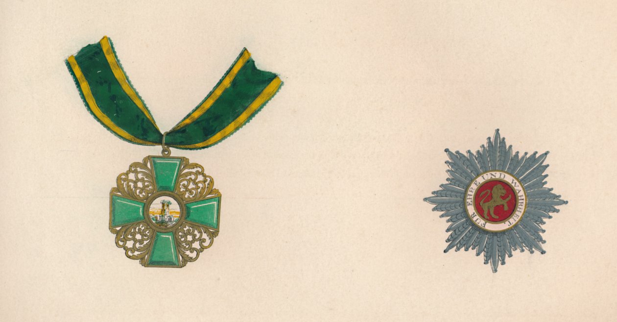 Badenin leijonan ritarikunta Daringenin kultainen leijona, 1800-luku tekijältä Unbekannt