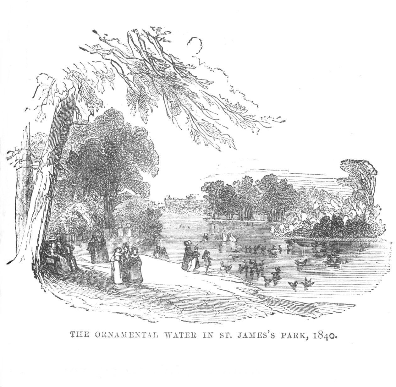 Koristevesi St. James Parkissa, 1840, c1870 tekijältä Unbekannt