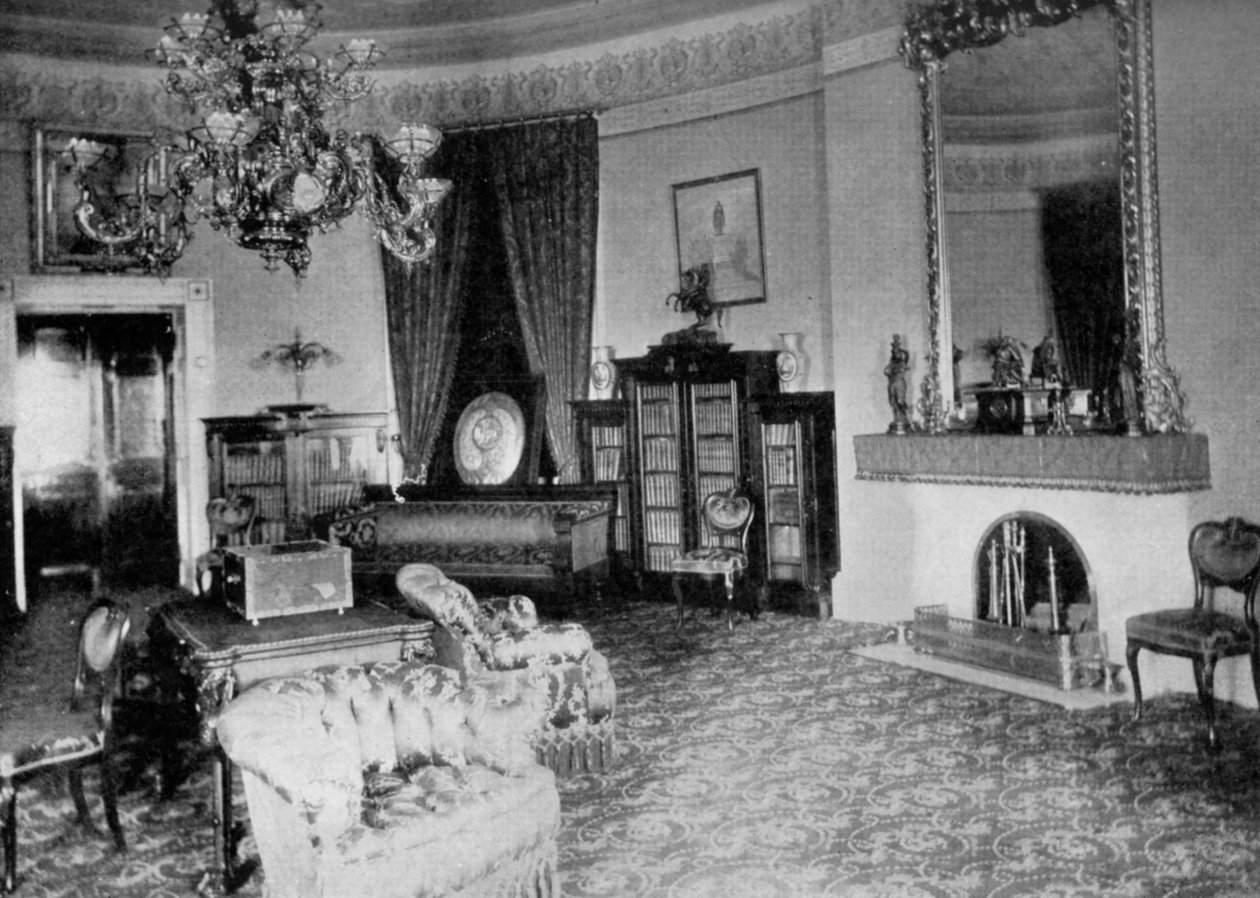 Ovaali olohuone Valkoisessa talossa, Washington DC, USA, 1908 tekijältä Unbekannt