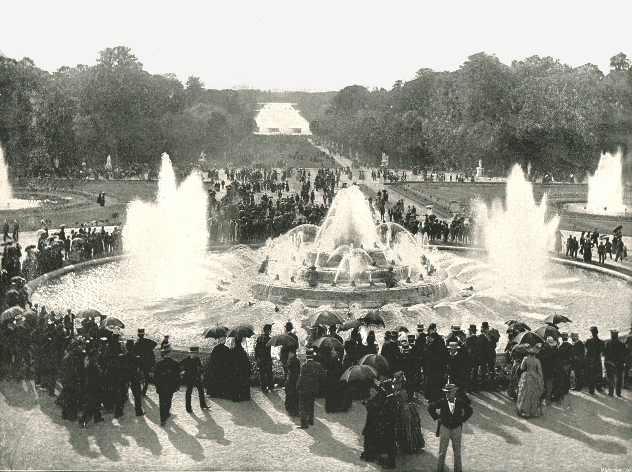 Palatsin suihkulähteet, Versailles, Ranska, 1895. tekijältä Unbekannt