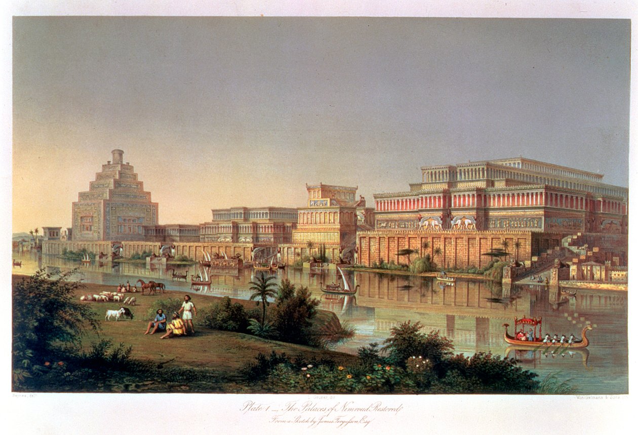 "Nimrudin palatsit kunnostettu", 1853 tekijältä Unbekannt