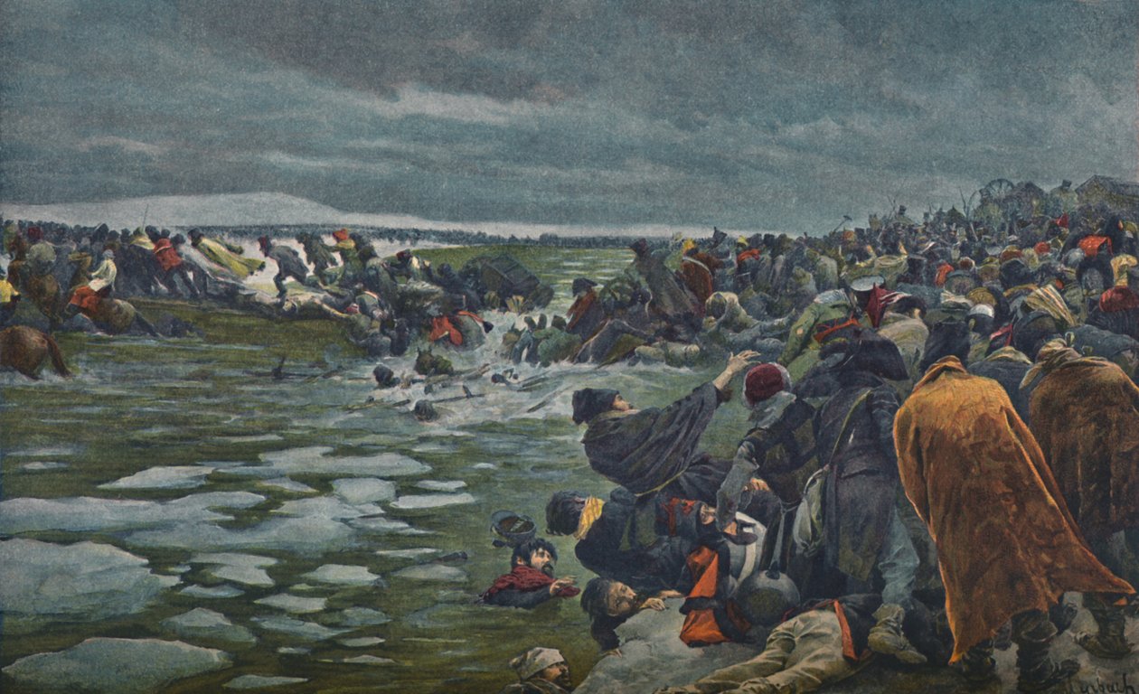 Beresinan kulku, marraskuu 1812, 1896. tekijältä Unbekannt