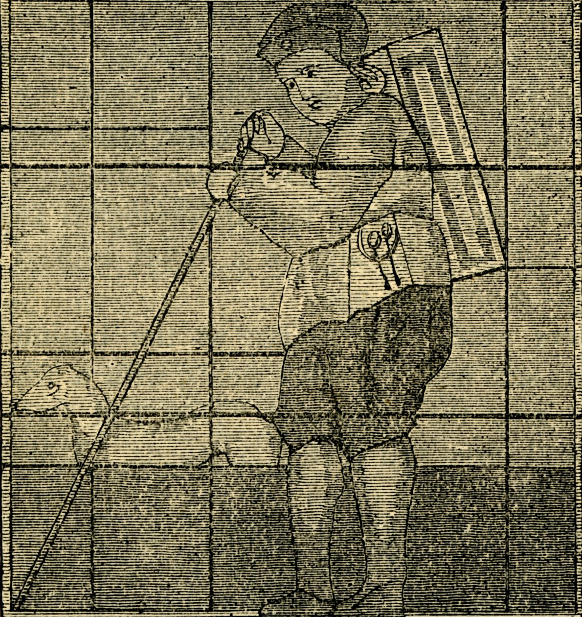 Pedlar ja hänen koiransa, entinen Lambeth Church, n. 1878. tekijältä Unbekannt