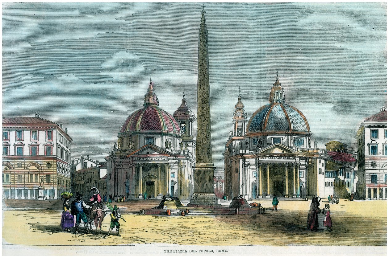 Piazza del Popolo, Rooma, Italia, vuodelta 1880 tekijältä Unbekannt