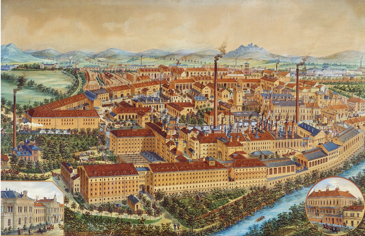 Pilsner Urquell -panimo Plzenissä, 1900-1910-luvut tekijältä Unbekannt