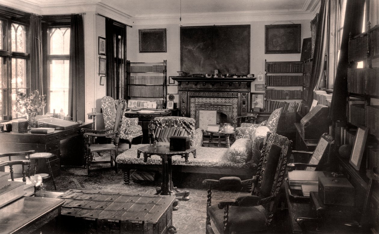 The Poets Study, Farringford House, 1900-luku tekijältä Unbekannt