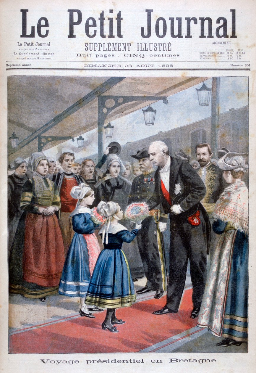 Ranskan tasavallan presidentti vierailee Bretagnessa 1896 tekijältä Unbekannt