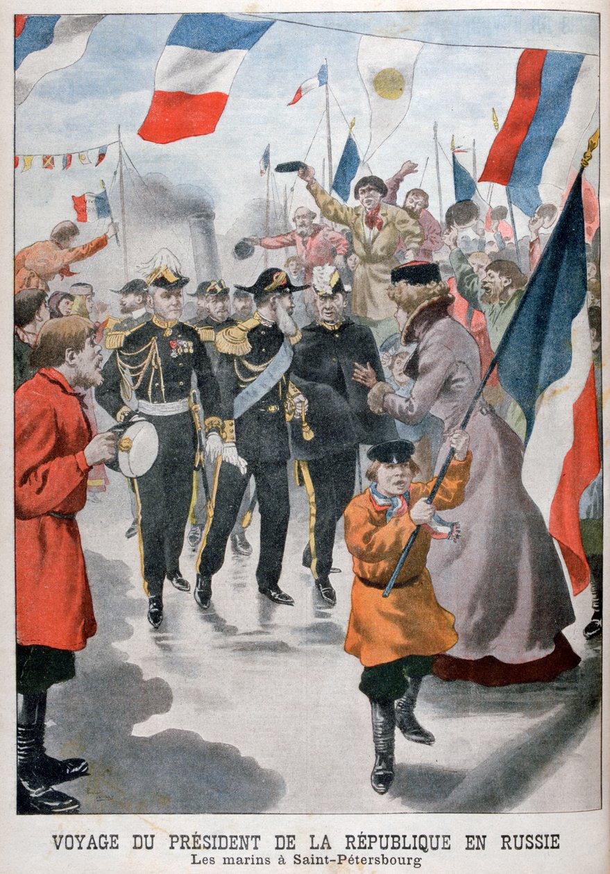 Ranskan tasavallan presidentti vierailee Pietarissa, Venäjällä, 1902 tekijältä Unbekannt