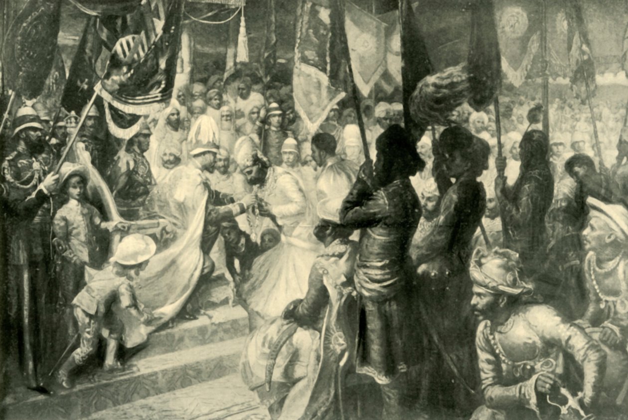 Walesin prinssi jakoi Intian tähden ritarikunnan Kalkutassa, 1901. tekijältä Unbekannt