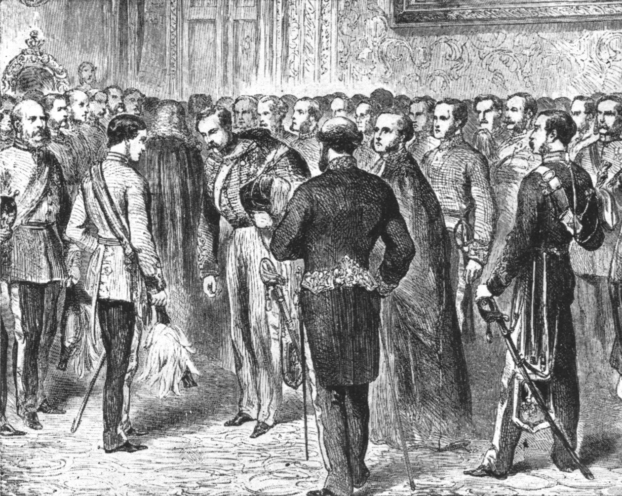 Walesin prinssi pitelee ensimmäistä vuottaan, 18. helmikuuta 1863, 1901. tekijältä Unbekannt