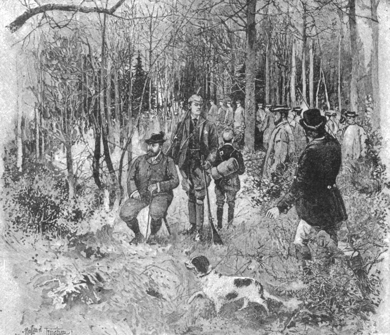 Walesin prinssi fasaanin ammunta Sandringhamissa, 1893, 1901. tekijältä Unbekannt
