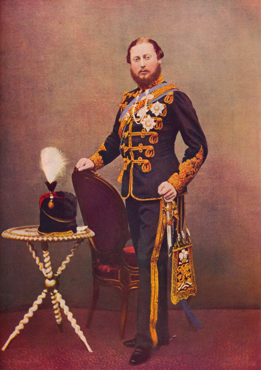 Walesin prinssi 10. husaarien everstina, n. 1865 1910 tekijältä Unbekannt